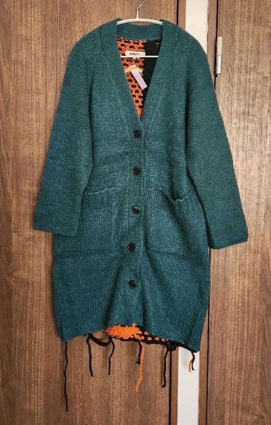 美品MM6ニットロングカーディガン