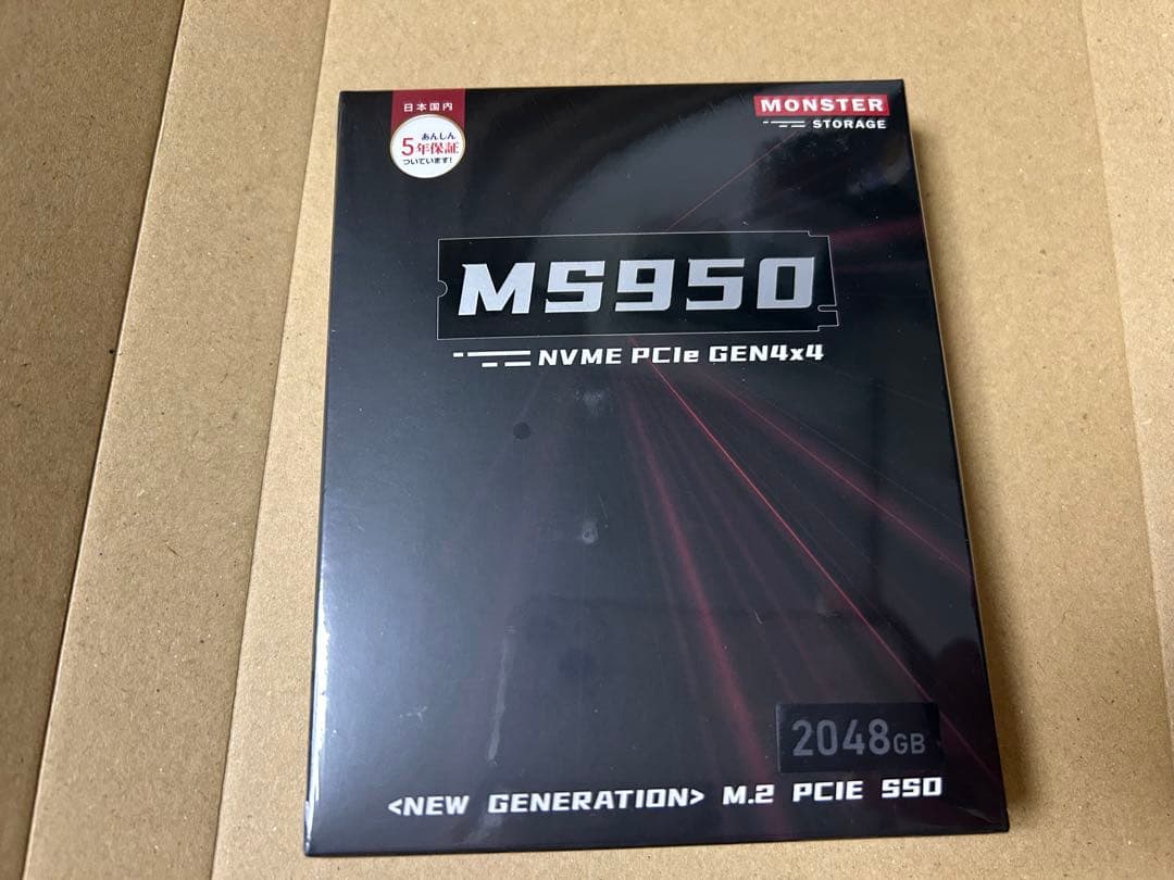 値下げ　新品Monster Storage MS950 2TB NVMe SSD