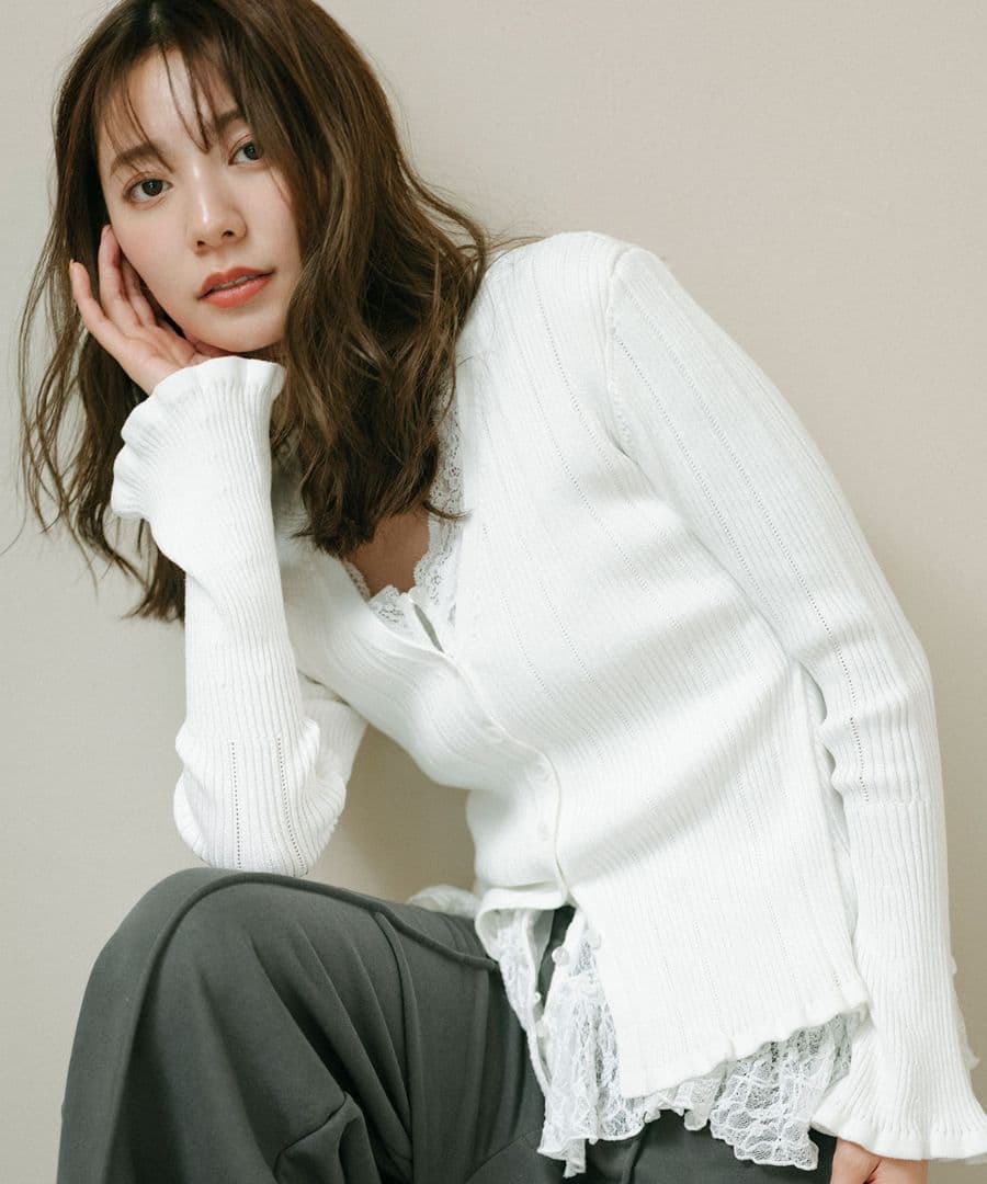 COCODEAL レースドッキングニット