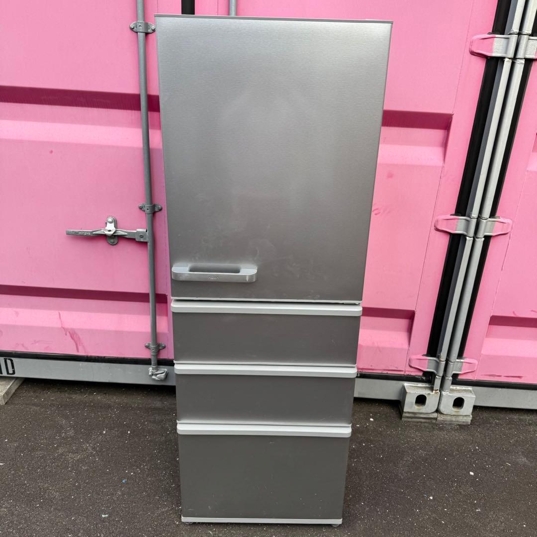 82⭐️2021年製★アクア　冷蔵庫　シルバー　大型　4ドア　355L