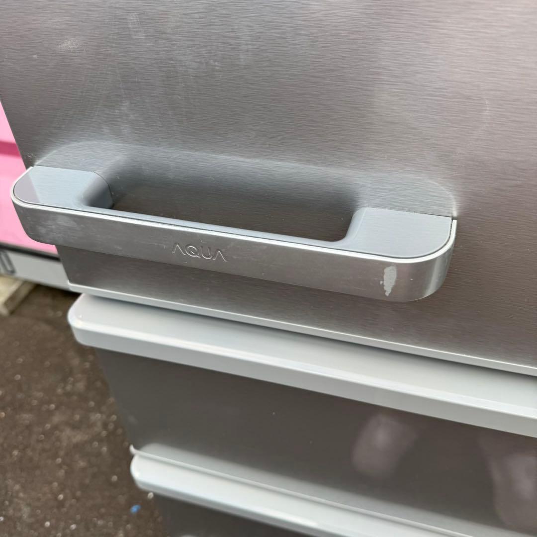 82⭐️2021年製★アクア　冷蔵庫　シルバー　大型　4ドア　355L