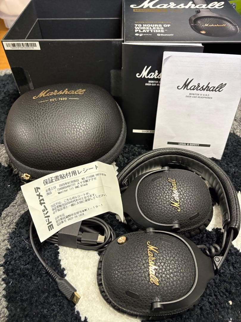 Marshall ワイヤレスヘッドホン Monitor III A.N.C.