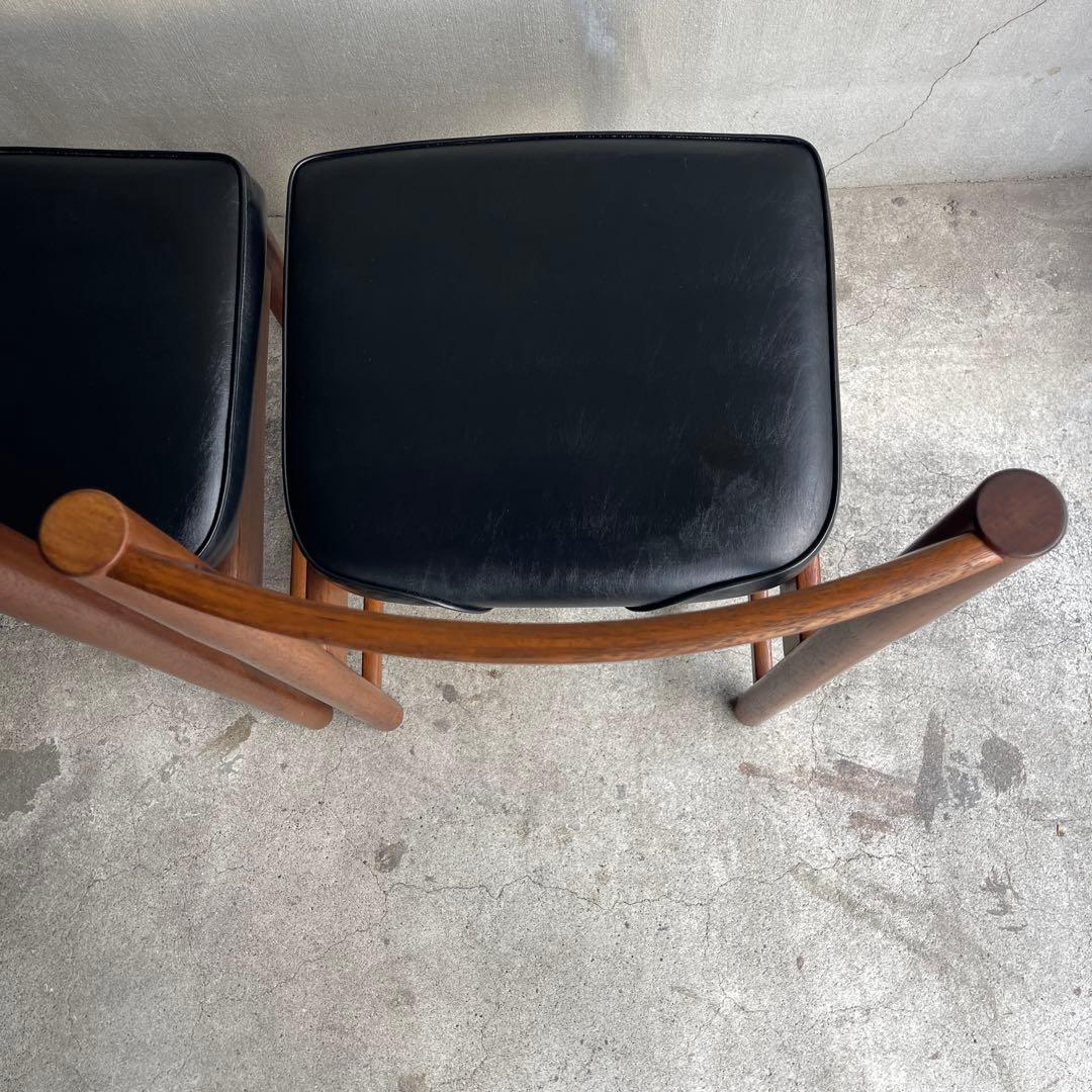 廃盤 希少 オールドマルニ　ミッドセンチュリー　ダイニングチェア　2脚セット