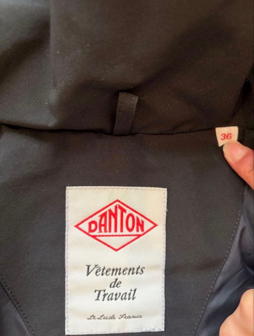 DANTONダントン ダウンジャケット ショート ブラック ファー　36