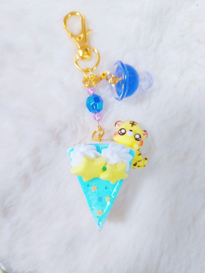 七夕チーズケーキ　バンビ　フェイクスイーツ　樹脂粘土　スイーツデコ　チャーム