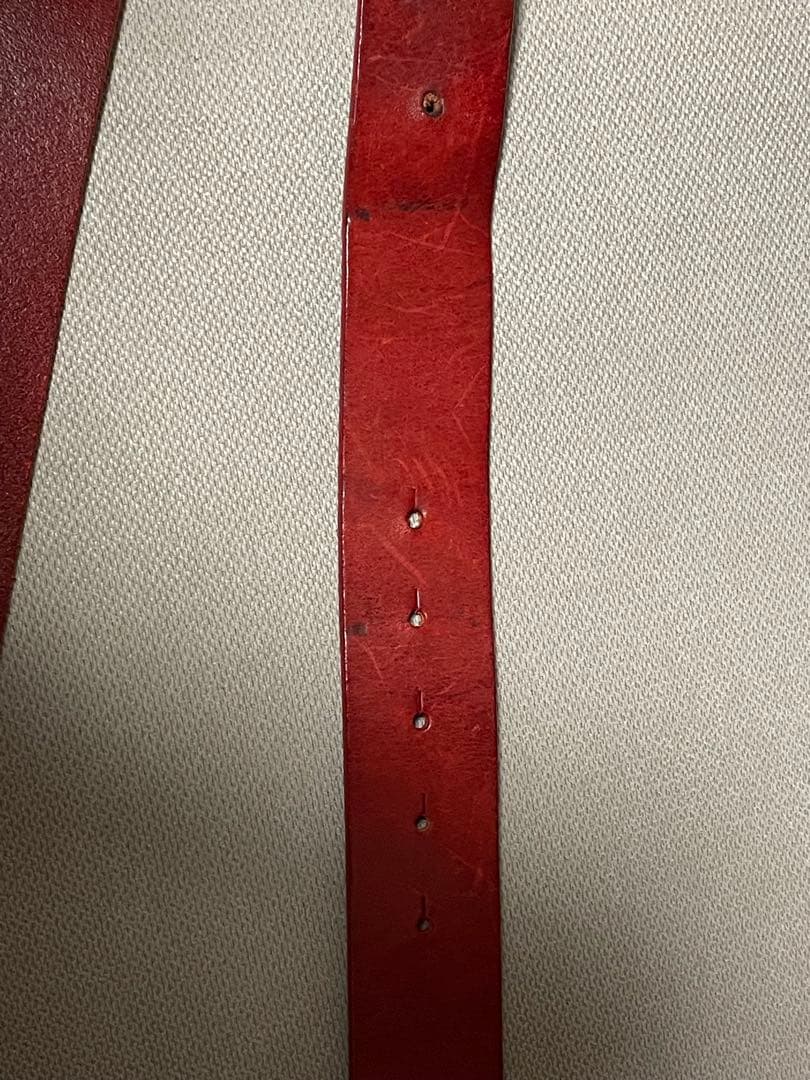 つ*ー様 DIESEL レザー ベルト レッド