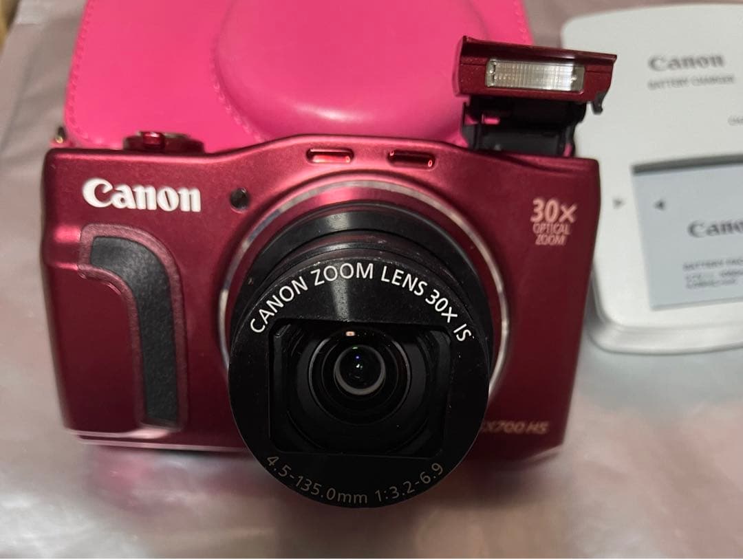 Canon パワーショット SX700HS レッド　美品　バッテリー２個
