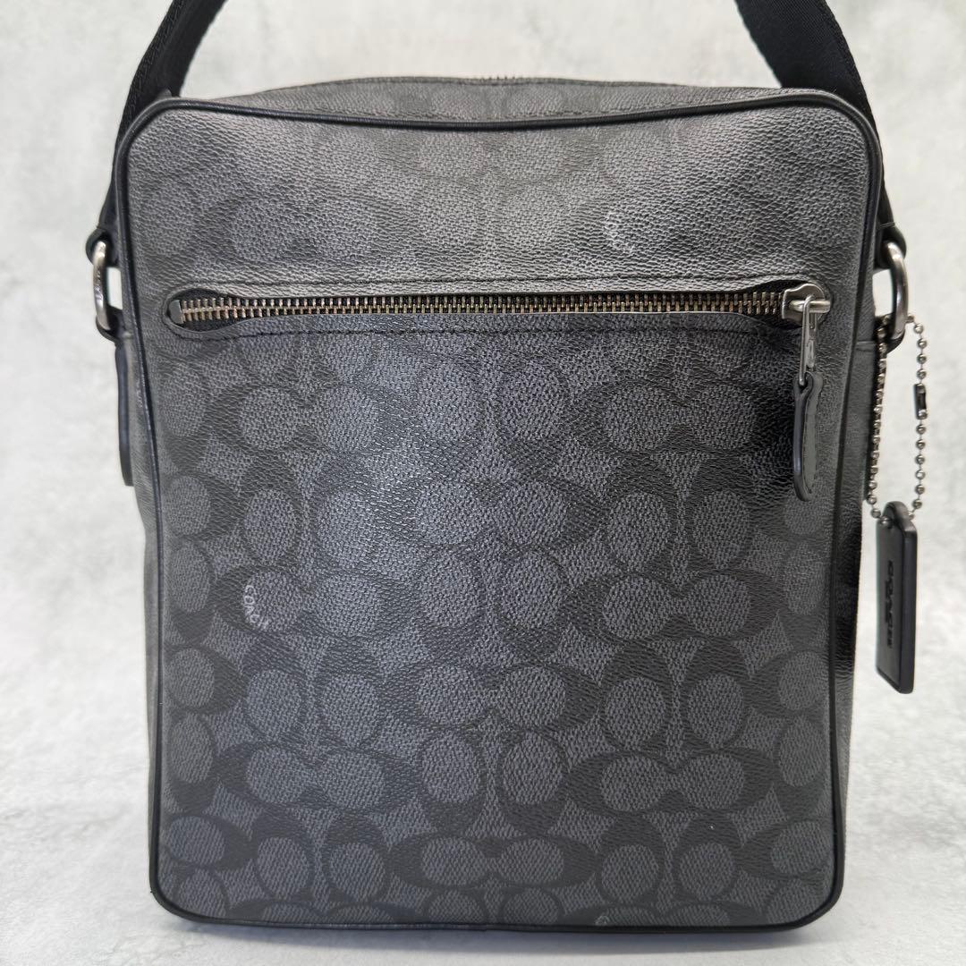 【良品】COACH コーチ ショルダーバッグ PVC ブティックライン ブラック