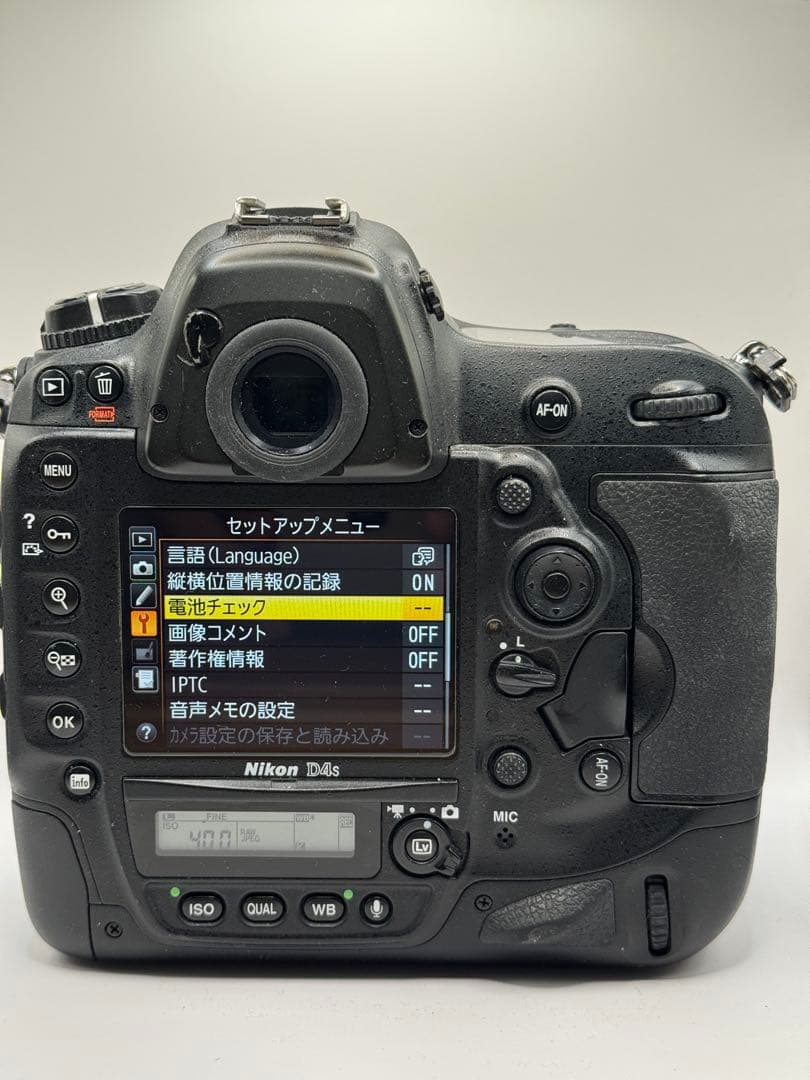 d*g様 Nikon D4s – 全体的に良好（シャッター回数 99,454回）