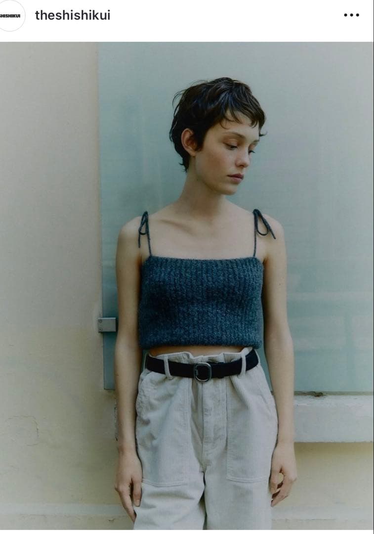 shishikui シシクイ　ニット　ロングキャミ