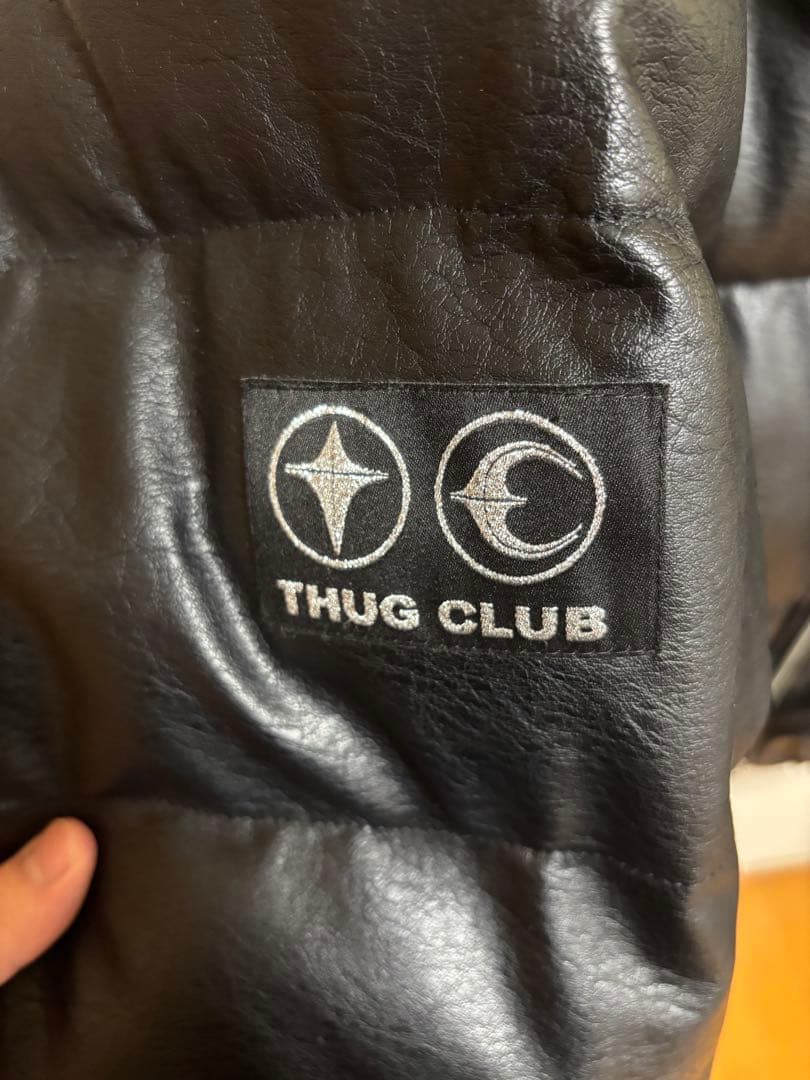 thug clubサグクラブレザーダウンジャケット