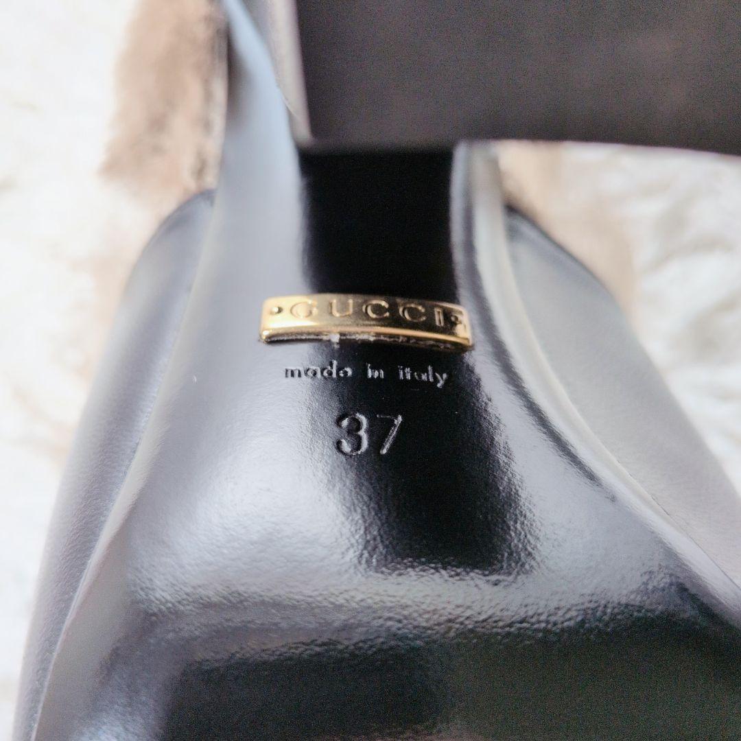 【未使用級 箱付き】グッチ　プリンスタウン　チャンキーヒール　ホースビット　本革