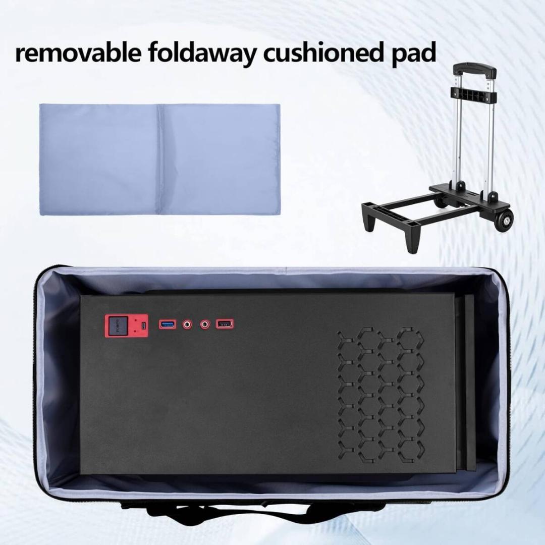 CURMIO (クルミオ) ローリングPCキャリーケース、2層デスクトップタワー