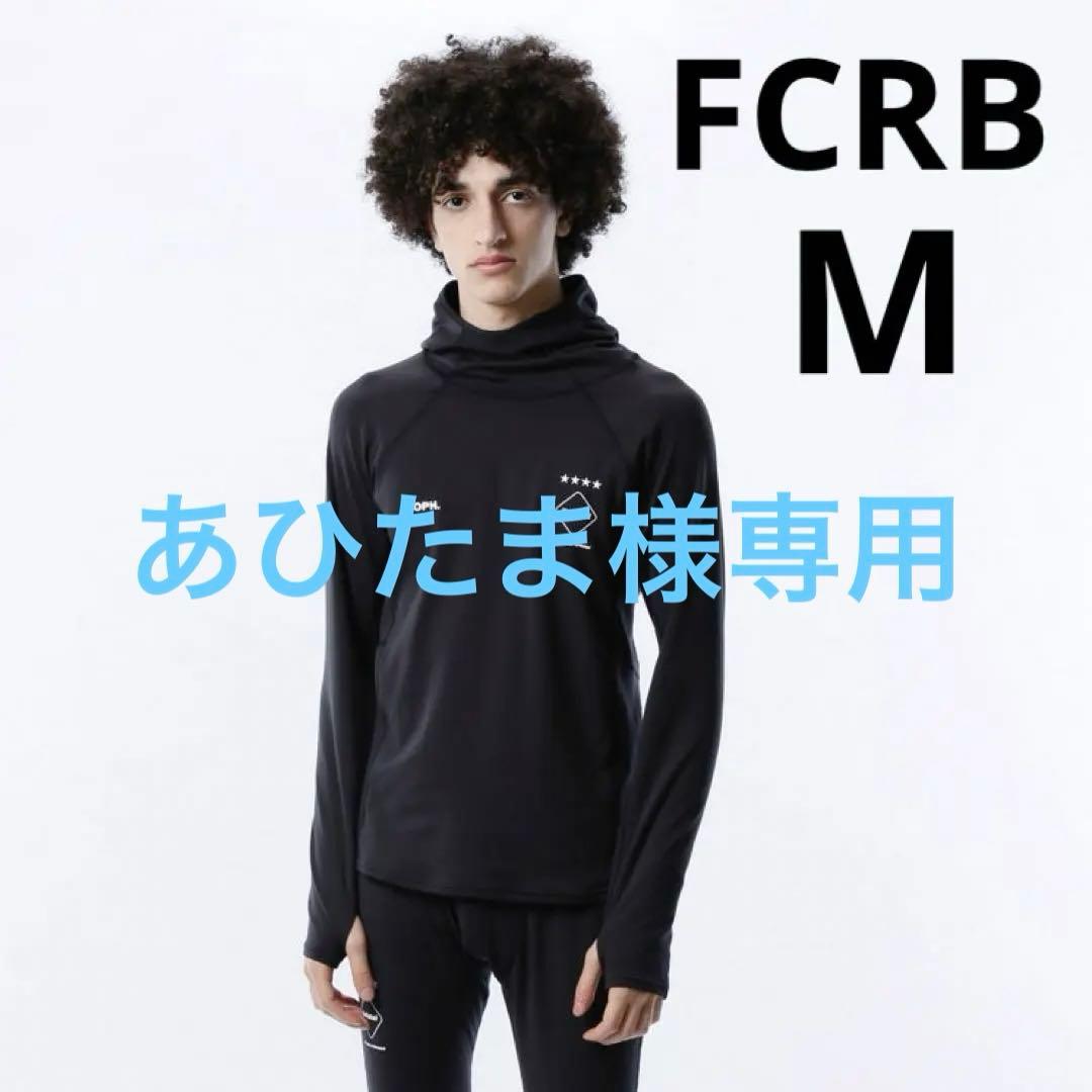 FCRB UNDER LAYER HOODY ブラック ロゴ　M
