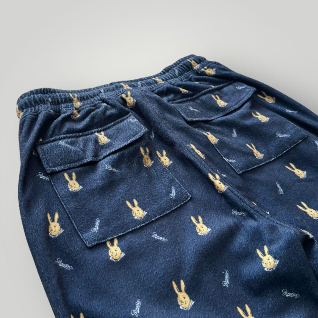 1604◆bsrabbit ビエスラビット フリースジョガーパンツ ネイビー
