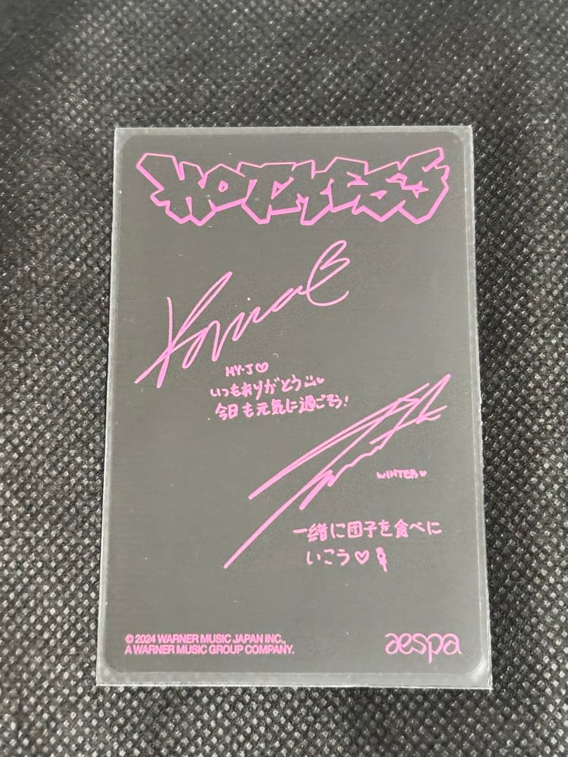 aespa hotmess 東京ドーム限定 ユニットトレカ カリナ ウィンター