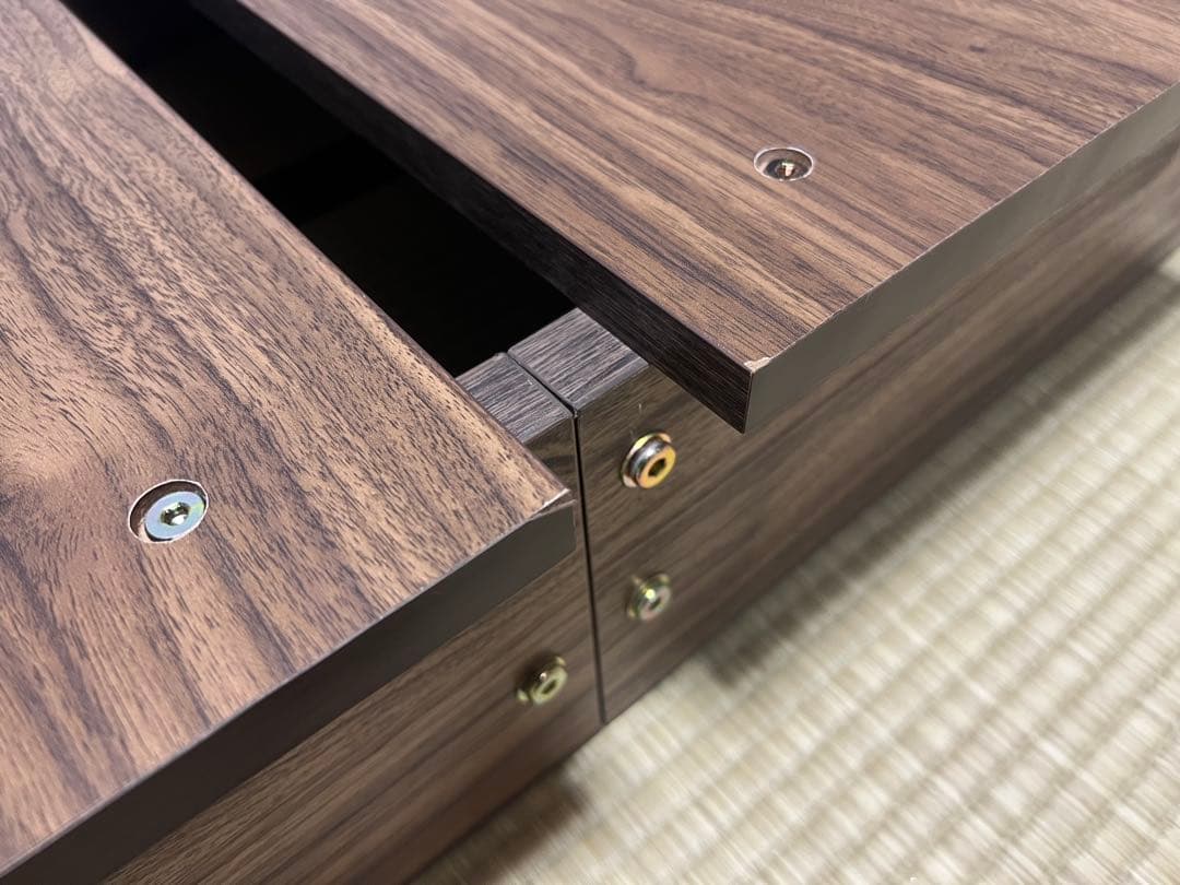 ロウヤ ベッドフレーム セミダブル ウォルナット(幅DIY加工済み) 送料込