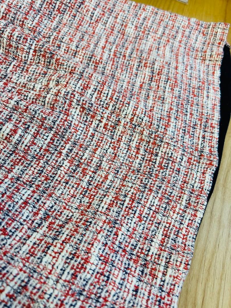 【美品】ファミリアジャンパースカート　ツイード80