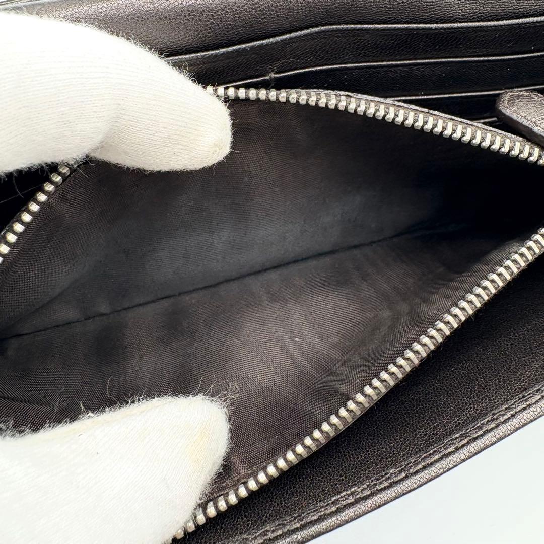 【良品】PRADA 長財布 ギャザー 二つ折り メタルロゴ 箱付き 1M1132