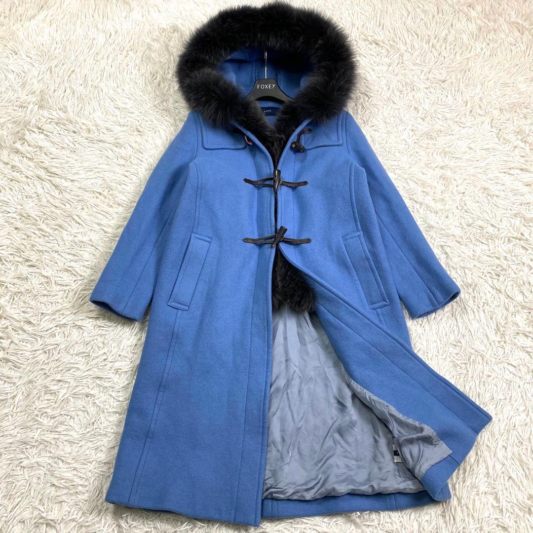 美品✨SHIPS フォックスファー カシミヤ混 ロングダッフルコート 2way