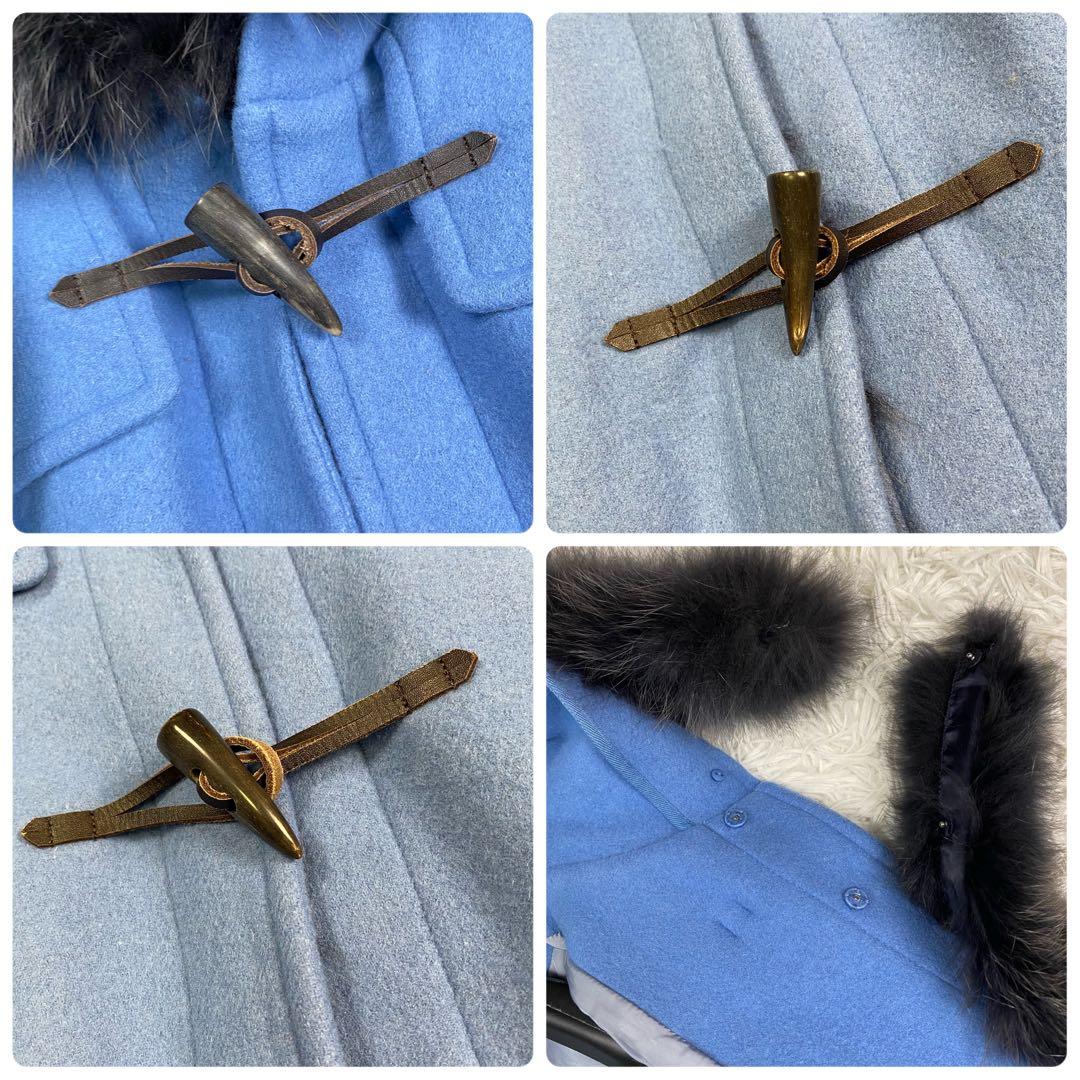 美品✨SHIPS フォックスファー カシミヤ混 ロングダッフルコート 2way