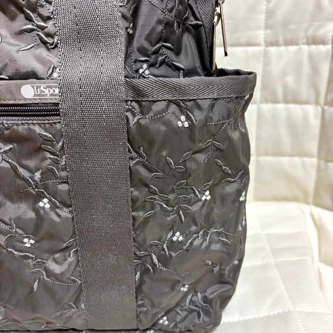 レスポートサック　2way リュックサック　トートバッグ　花　刺繍