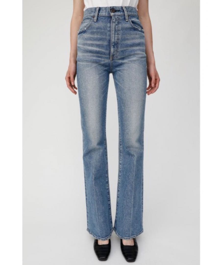 MOUSSY ブーツカットデニム ライトブルー 22インチ