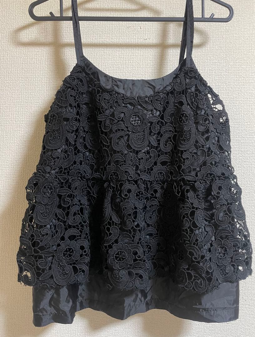 COMME des GARCONS コムコム 後加工ケミカルレースキャミソール