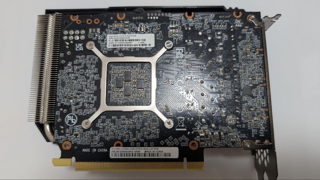 【ジャンク】PALIT GeForce RTX 3060 12GB