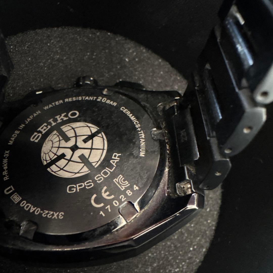 SEIKO ASTRON GPS SOLAR ☆ブラック☆黒☆箱あり☆高島屋☆