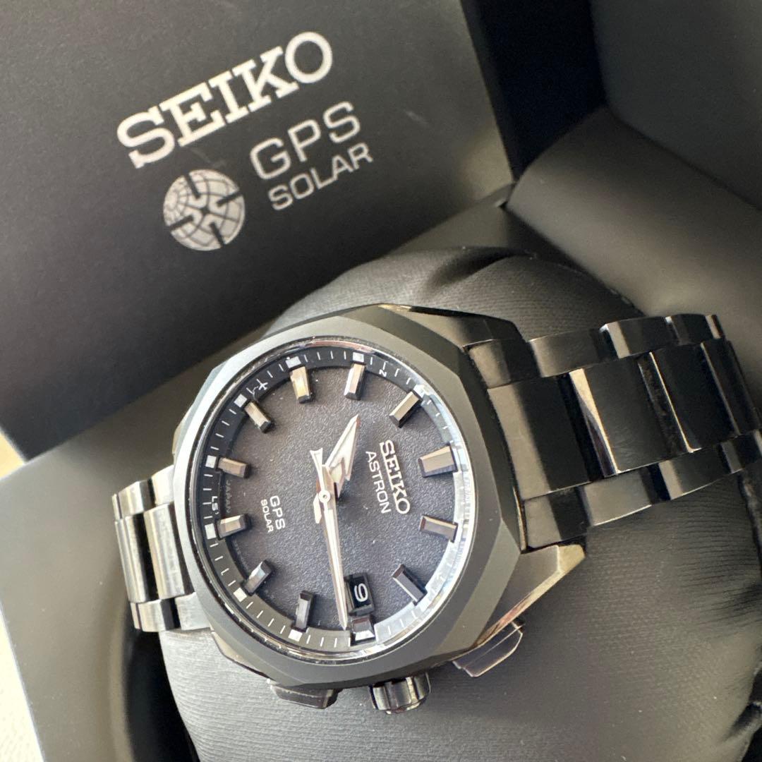 SEIKO ASTRON GPS SOLAR ☆ブラック☆黒☆箱あり☆高島屋☆