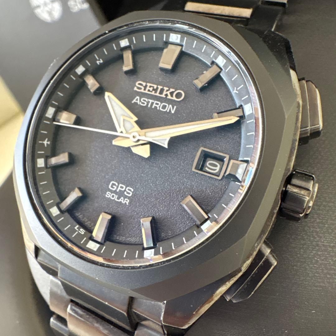 SEIKO ASTRON GPS SOLAR ☆ブラック☆黒☆箱あり☆高島屋☆
