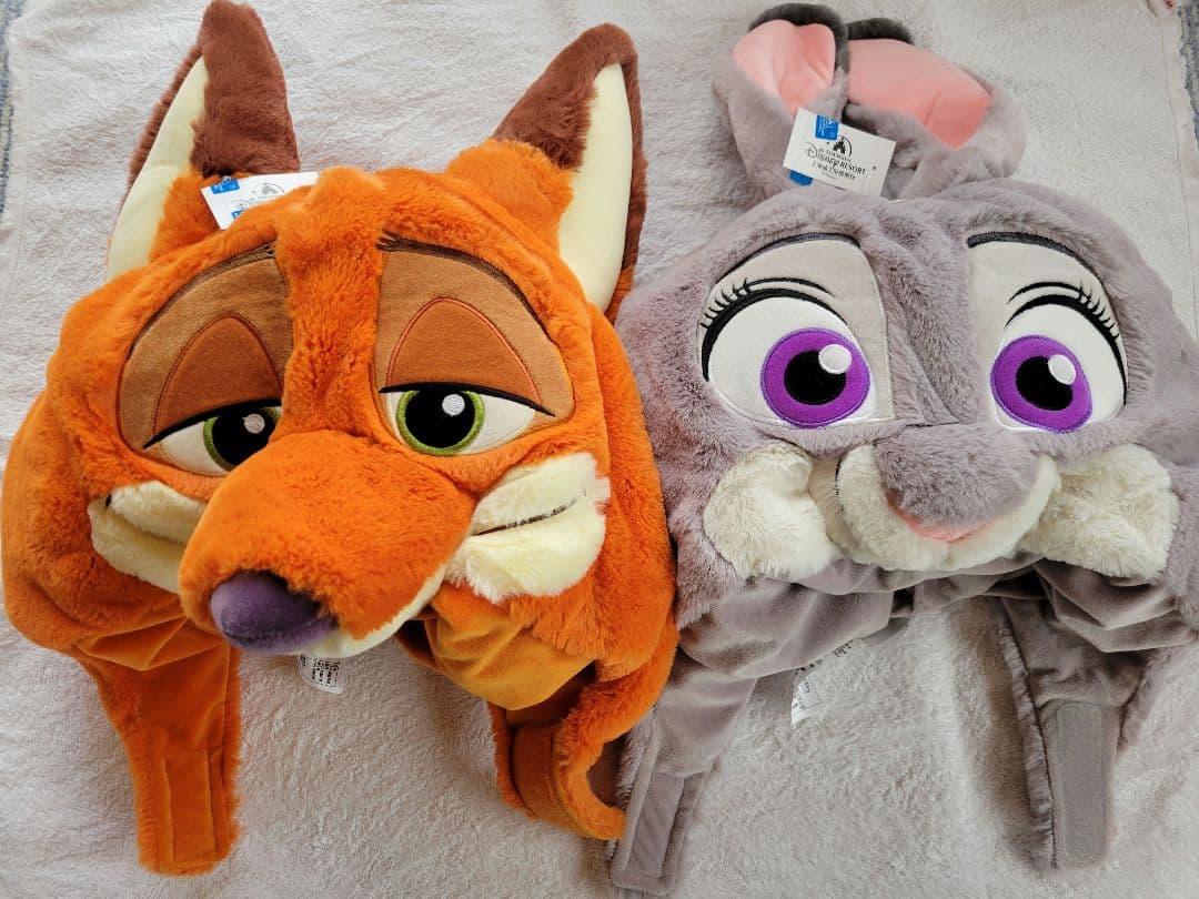 上海ディズニー　ズートピア　ニック　ジュディ　ファンキャップ　カチューシャ