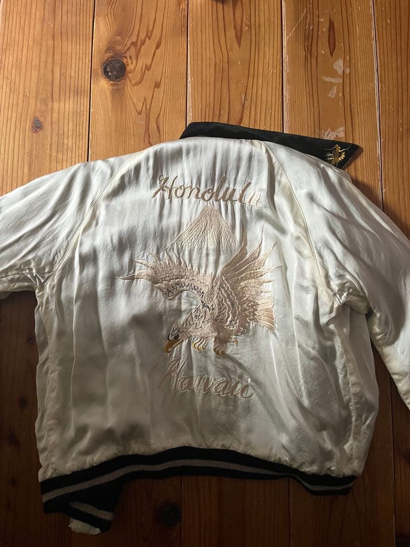 テーラー東洋 スカジャン 港商スペシャル 別珍 髑髏 スカル 大（L）タグあり