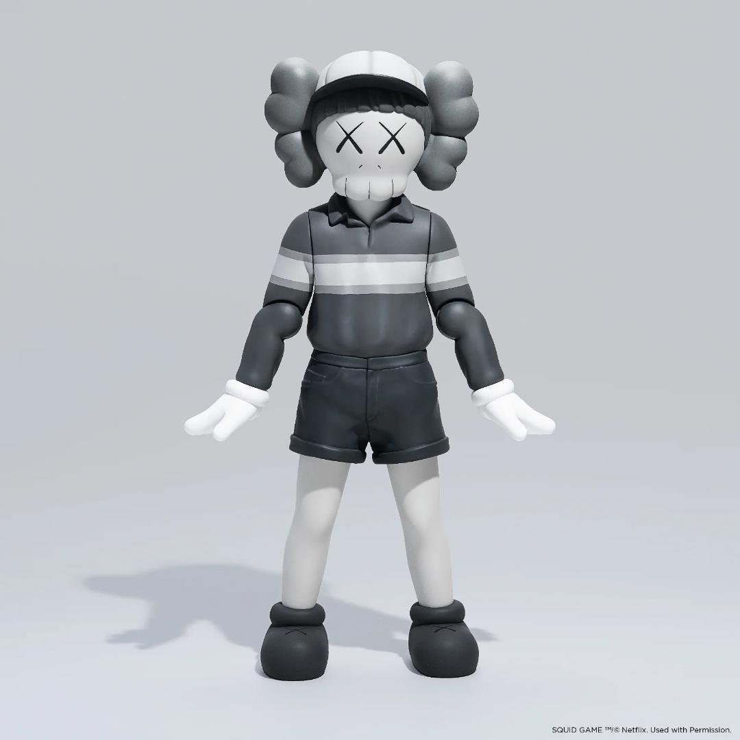 KAWS x Squid Game 3 Chul-Su フィギュア モノトーン