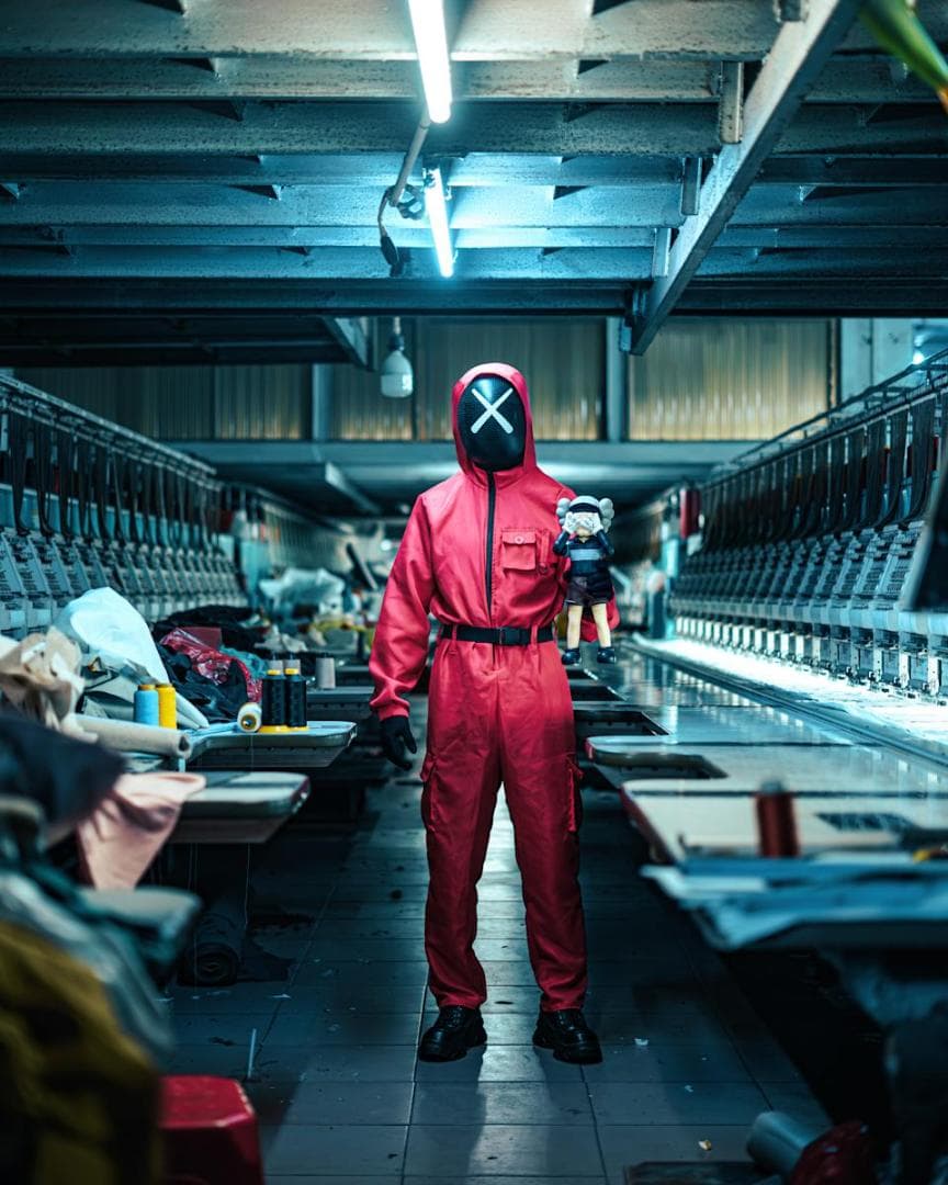 KAWS x Squid Game 3 Chul-Su フィギュア モノトーン