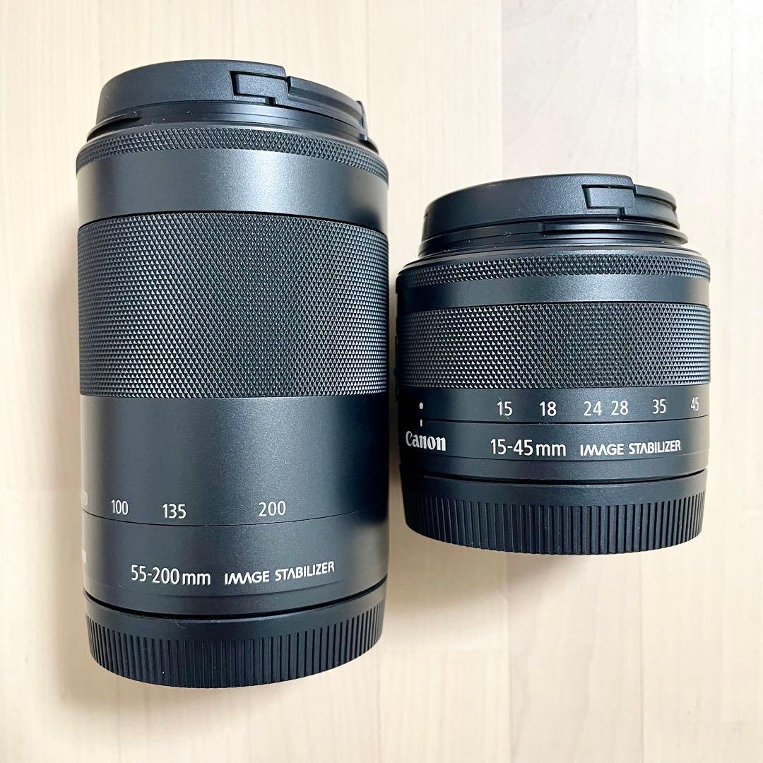 美品　Canon EOS Kiss M ダブルレンズキット SDカード　送料無料