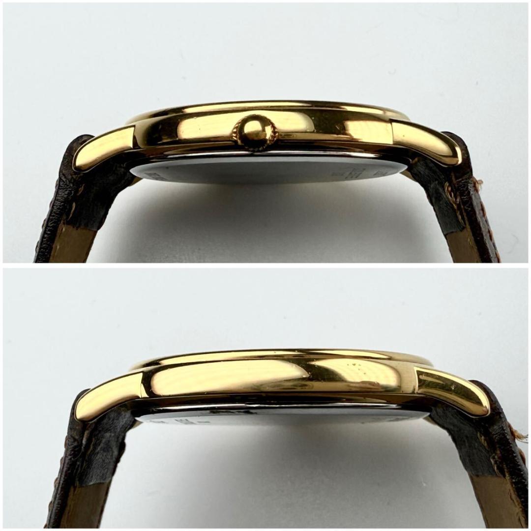 メンズ 美品【新品電池/稼働】ロンジン 腕時計 デイト クォーツ ゴールド文字盤