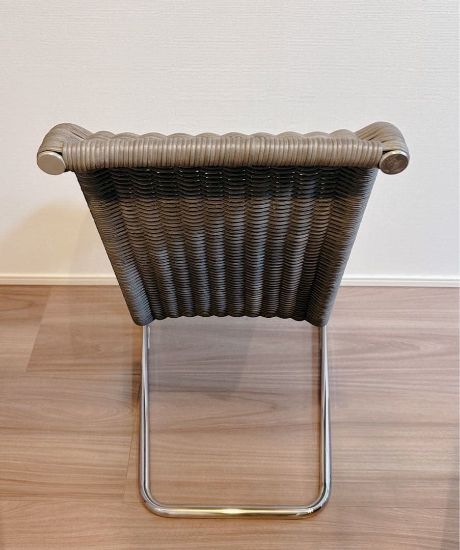 TECTA B20 チェア ドイツ製 グレー×藤×シルバー モダンデザイン