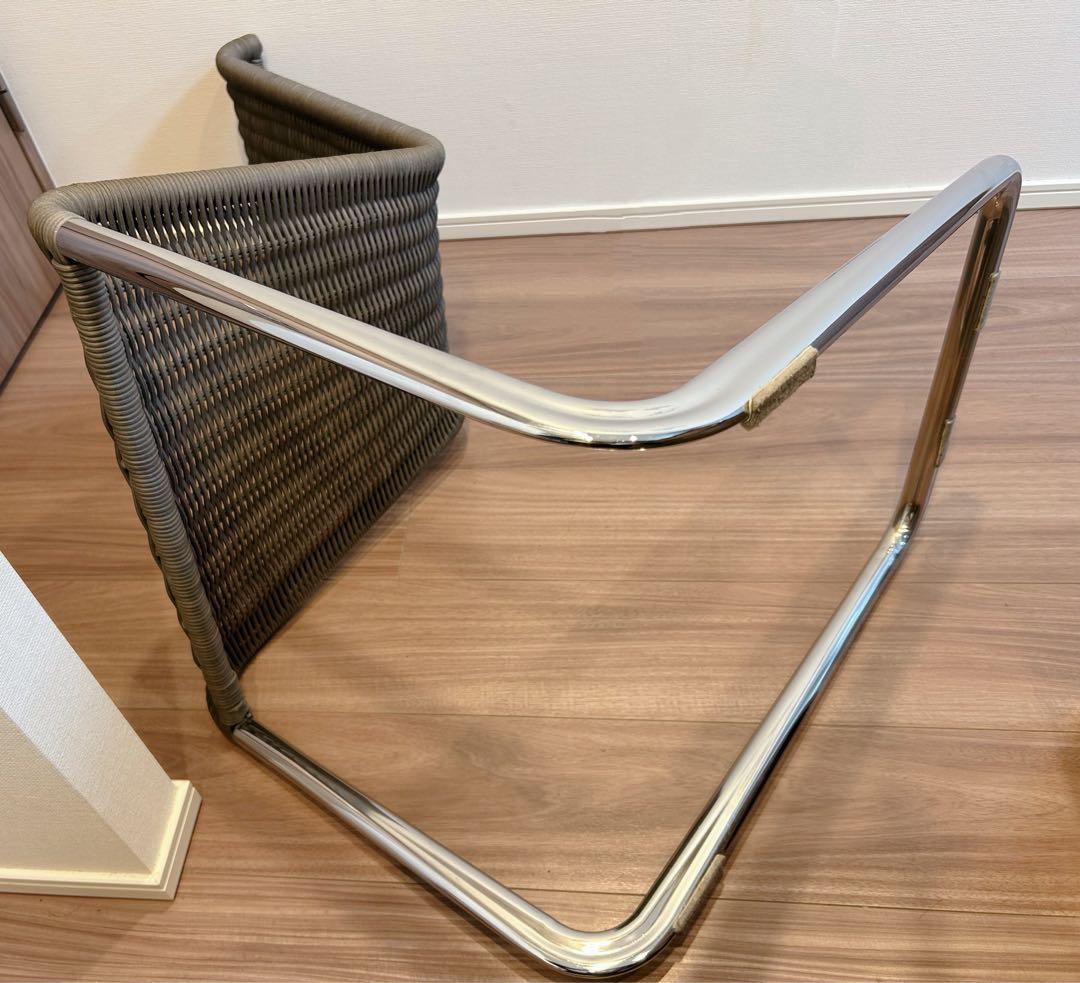 TECTA B20 チェア ドイツ製 グレー×藤×シルバー モダンデザイン