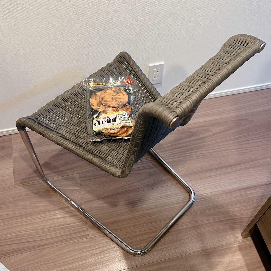 TECTA B20 チェア ドイツ製 グレー×藤×シルバー モダンデザイン