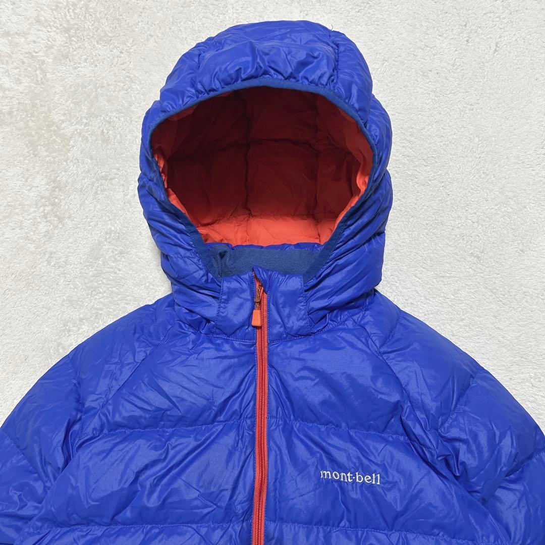 美品 mont-bell down jacket parka blue 収納袋付