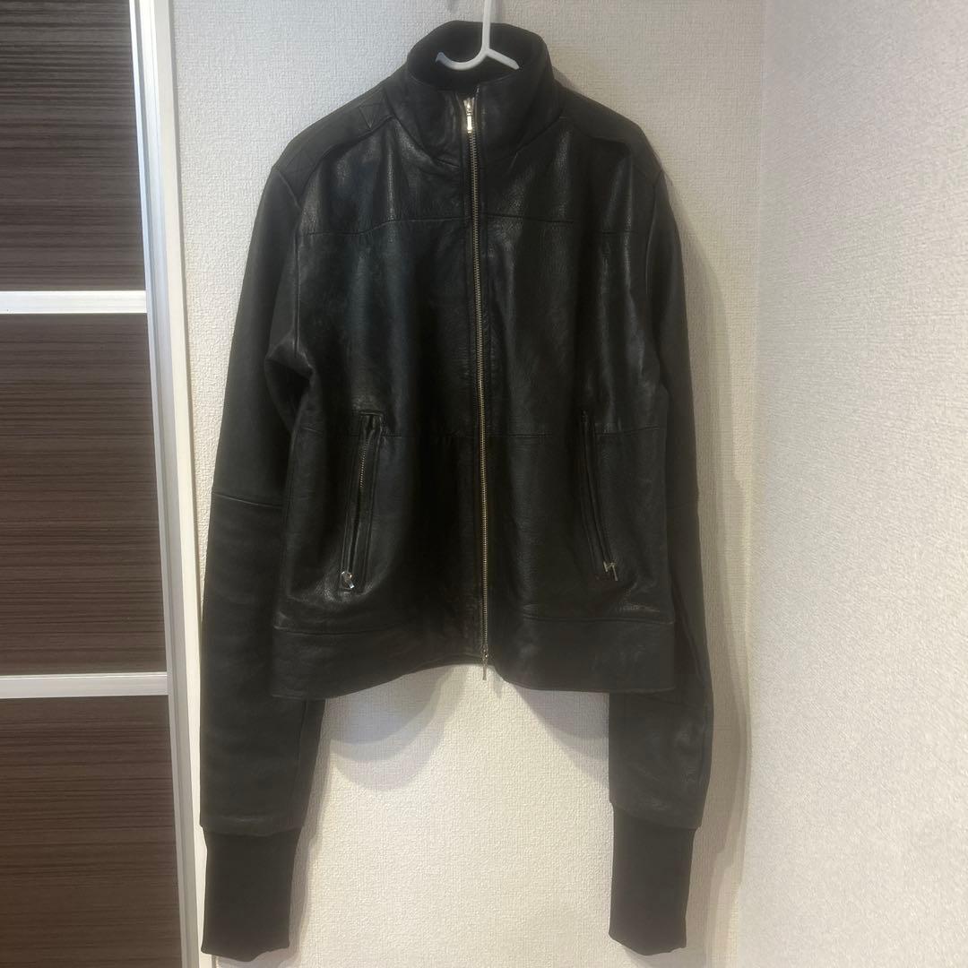 ジャケット・アウター real leather double zip black archive