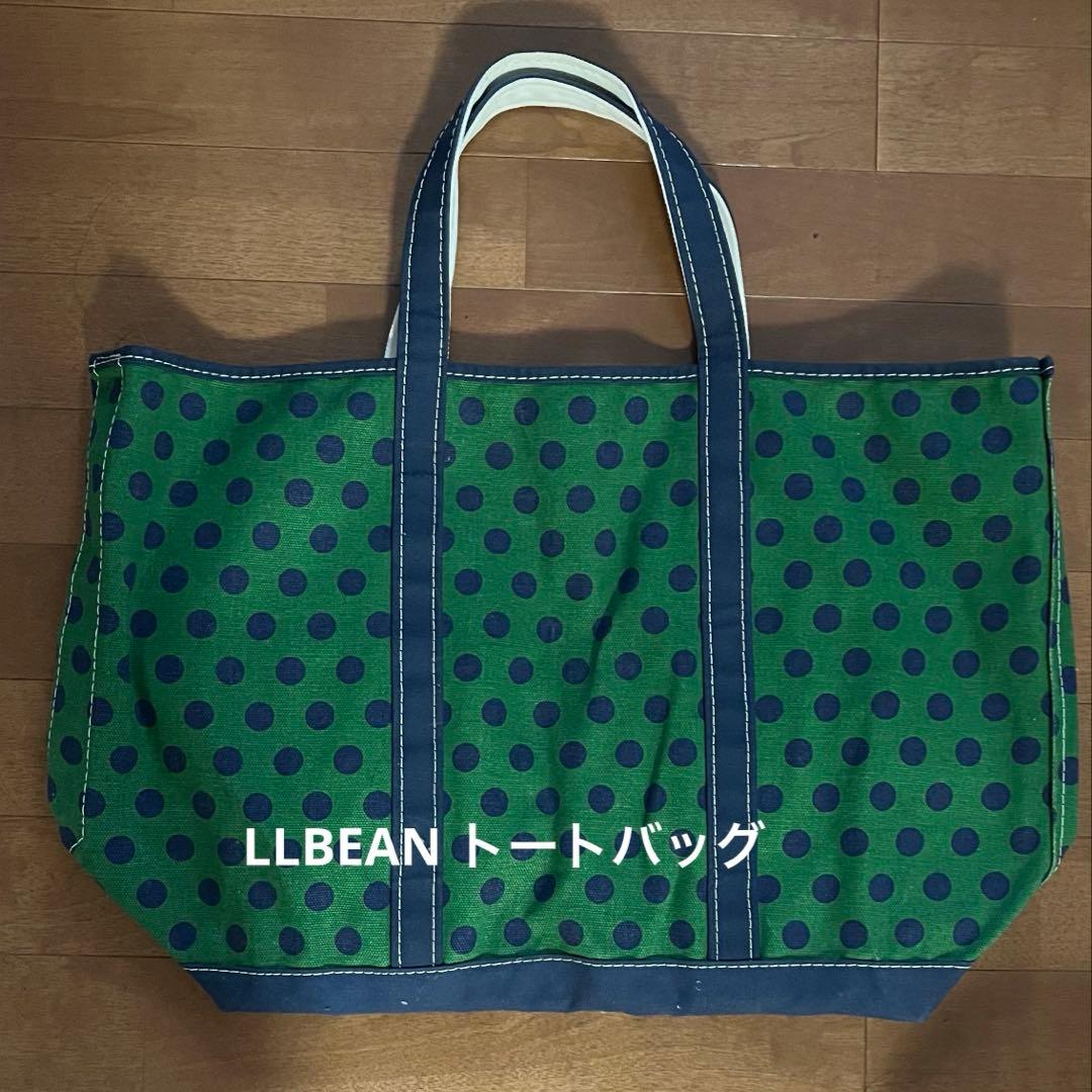 LLBean トートバッグ　水玉　ドット