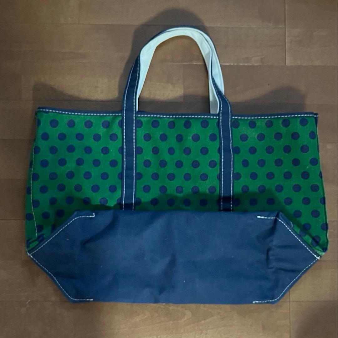 LLBean トートバッグ　水玉　ドット