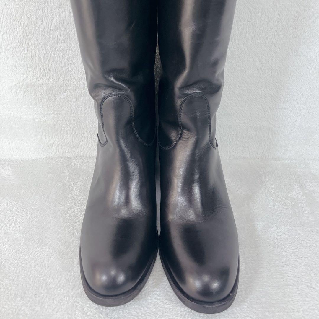 極美品✨SARTORE サルトル 本革 ロングブーツ シンプル 黒 37