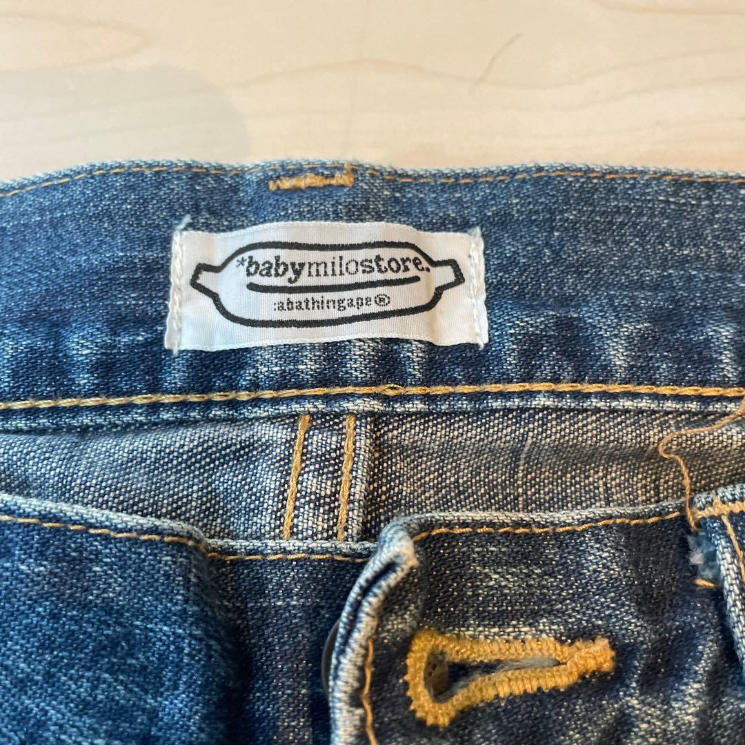 APE デザインデニムパンツ 顔プリント