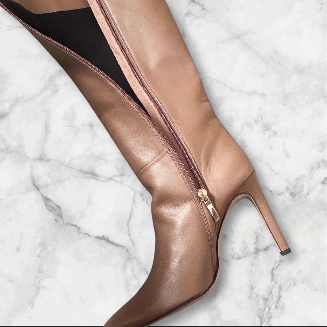 未使用❤️セブントゥエルブサーティー　レザー美脚ロングブーツニコちゃんさま