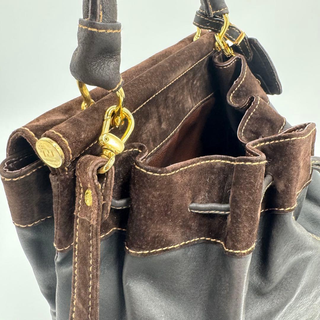 FENDI フェンディ レザー スエード 2way リュックサック トートバッグ