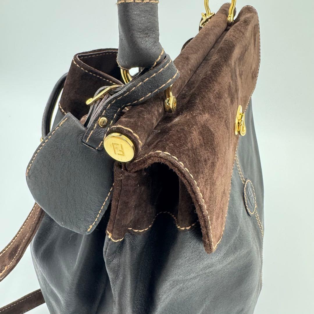 FENDI フェンディ レザー スエード 2way リュックサック トートバッグ